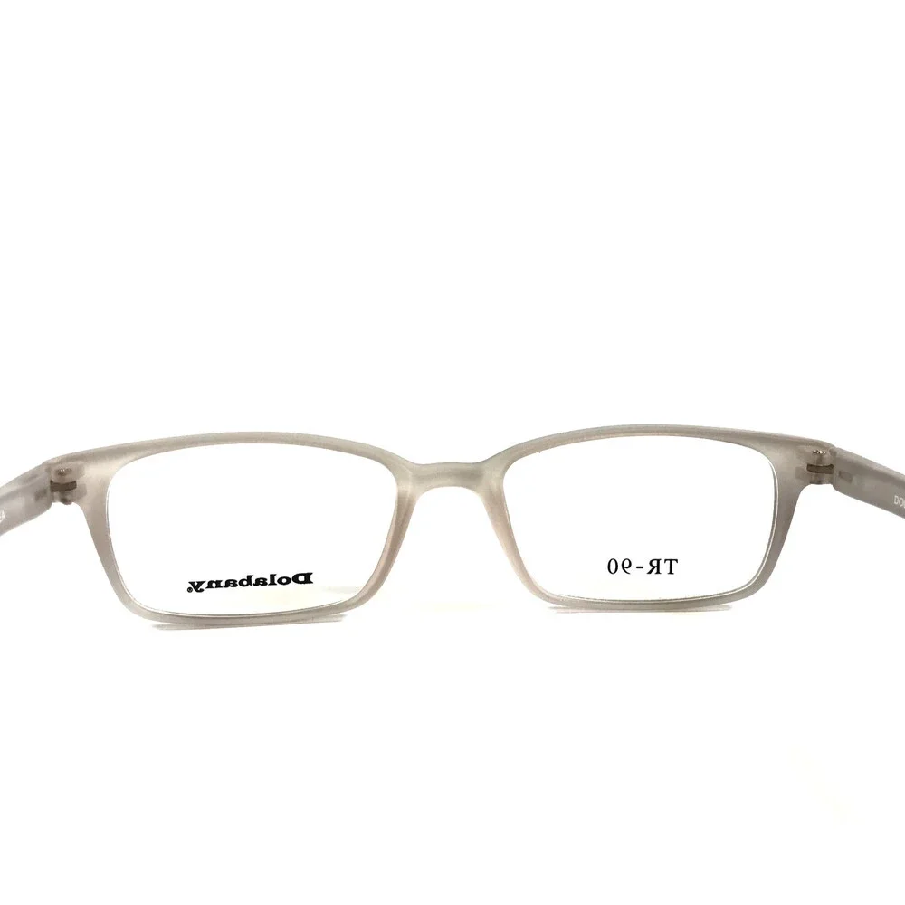 Dolabany Eyeglasses Frames CHEF Matte Brown White Rectangle Full Rim 45-17-135